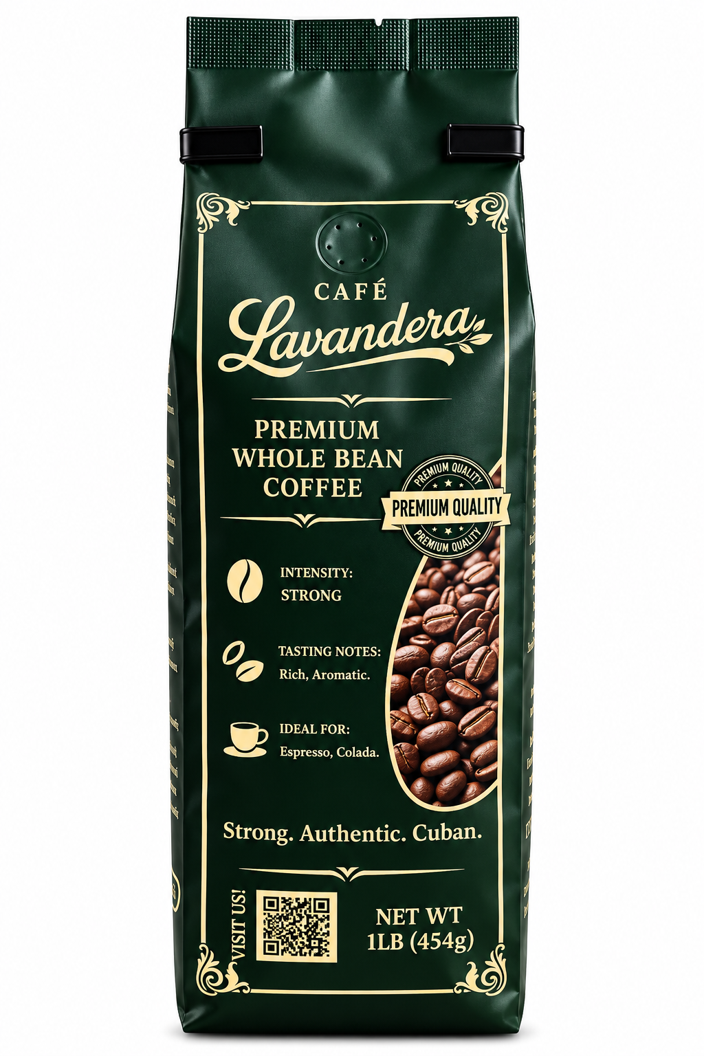 Cafe Lavandera Premium Whole Bean Coffee – 1 lb (454 g)