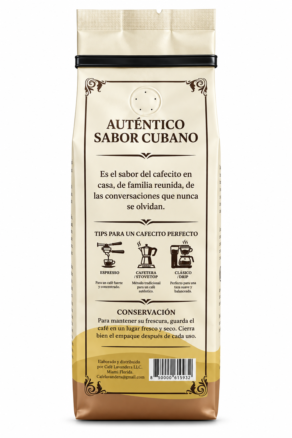Cafe Lavandera Premium Ground Coffee – 1 lb (454 g)